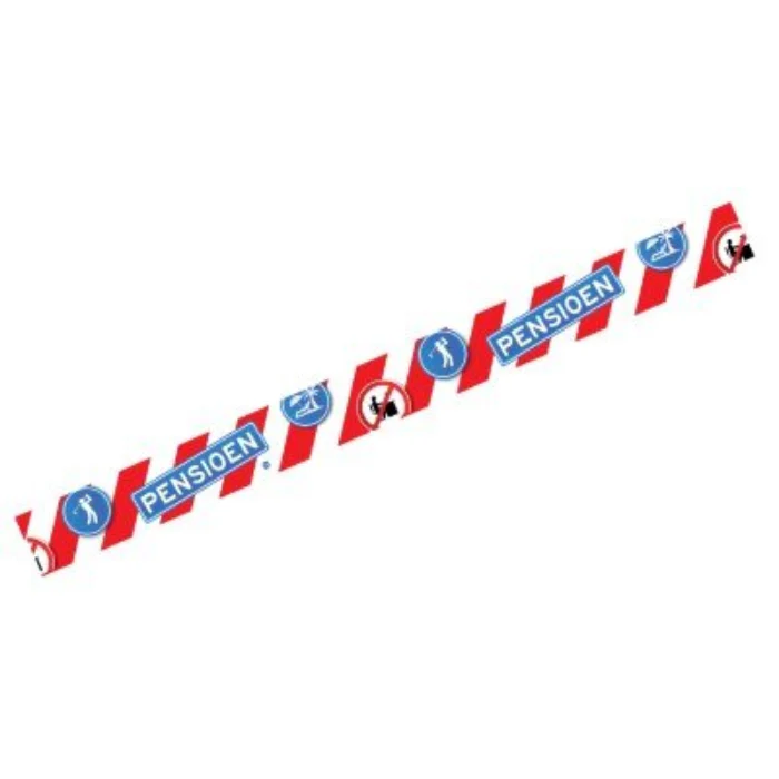 Afzetlint - pensioen - rood/wit/blauw - 10m