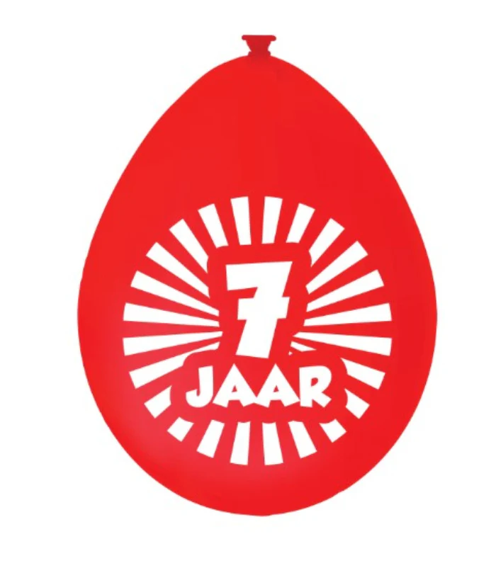 Ballonnen - 7 jaar - 30cm - 10 stuks