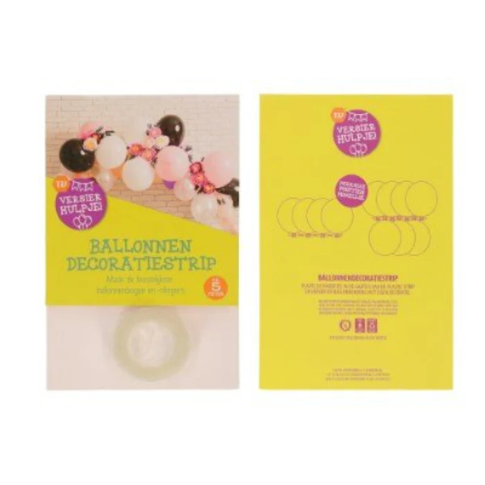 Ballonnen decoratiestrip transparant ca. 5m