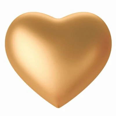 Ballonnen hart goud 30cm 4 stuks