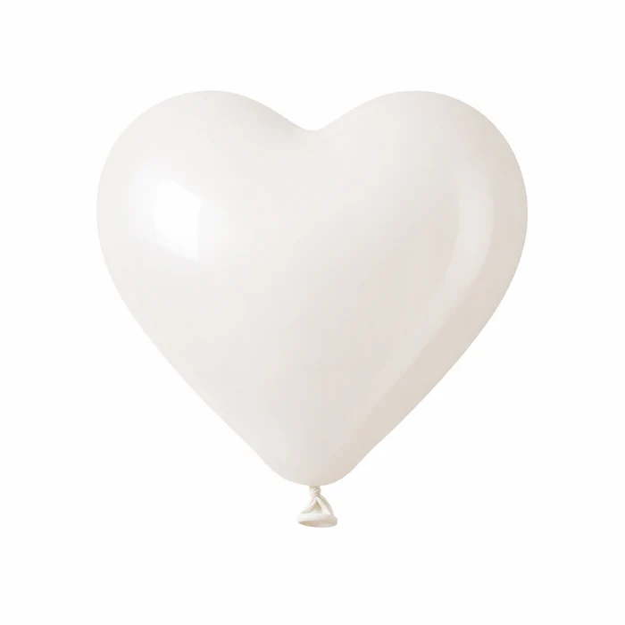Ballonnen Hart Wit 4 stuks
