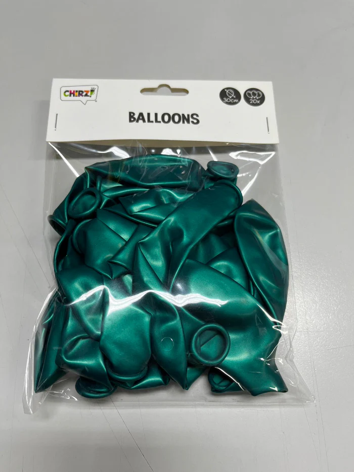 Ballonnen metallic groen 20st