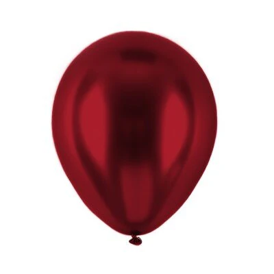 Ballonnen parelmoer metallic rood 20 stuks
