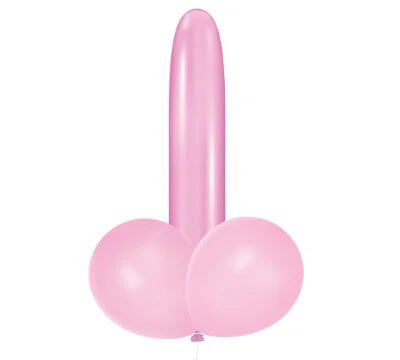Ballonnen penis roze 3 stuks