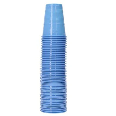 Bekers plastic blauw 200ml 50 stuks - Image 2