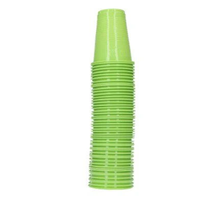 Bekers plastic groen 200ml 50 stuks - Image 2