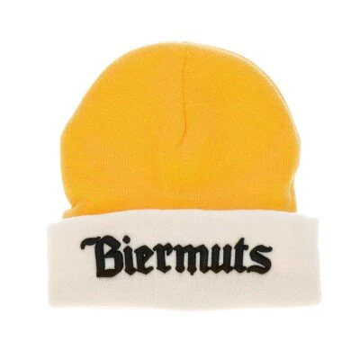 Biermuts geel/wit