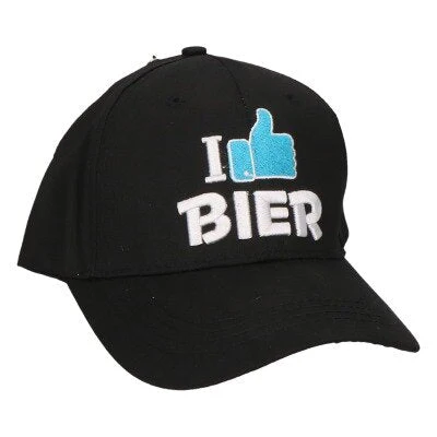 Cap I like beer zwart