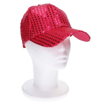 Cap pailletten roze