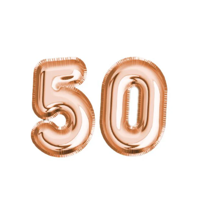 Cijfer folieballonnen Abraham 50 jaar