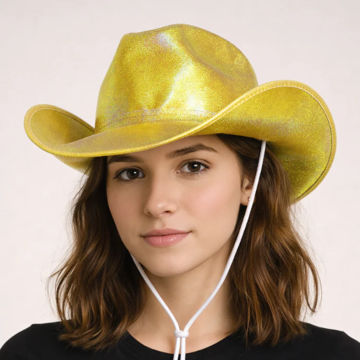 Cowboyhoed holografisch goud - Image 2