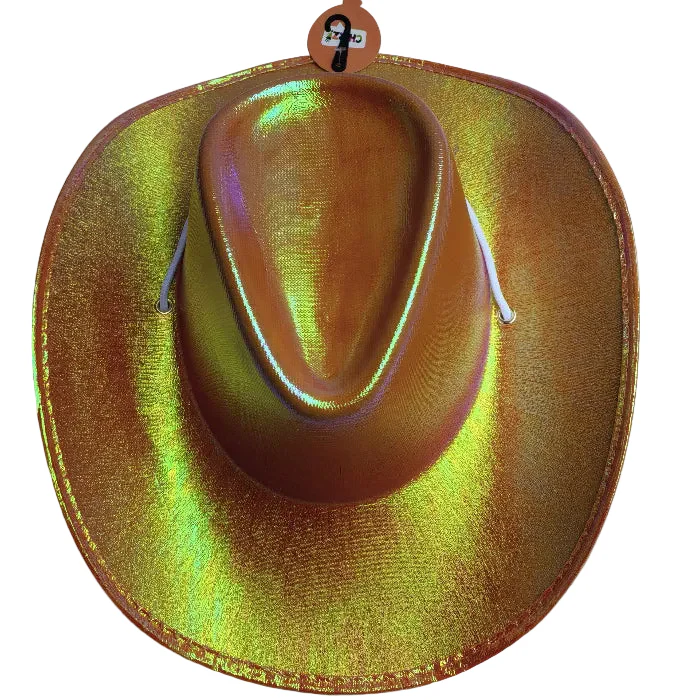 Cowboyhoed holografisch oranje - Image 2