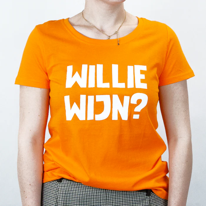 CZ T-shirt Oranje Willie Wijn? dames S/M