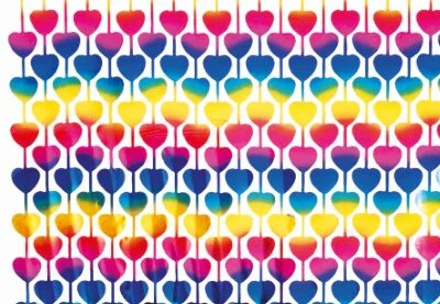 Deurgordijn regenboog folie hart 1 x 2m