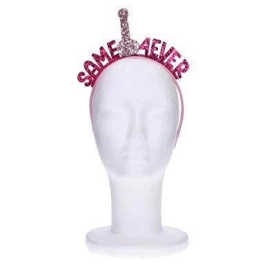 Diadeem Same penis 4 ever glitter roze