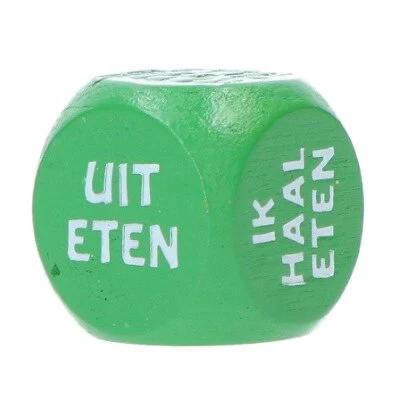 Dobbelsteen fun koken/eten groen 1 stuk