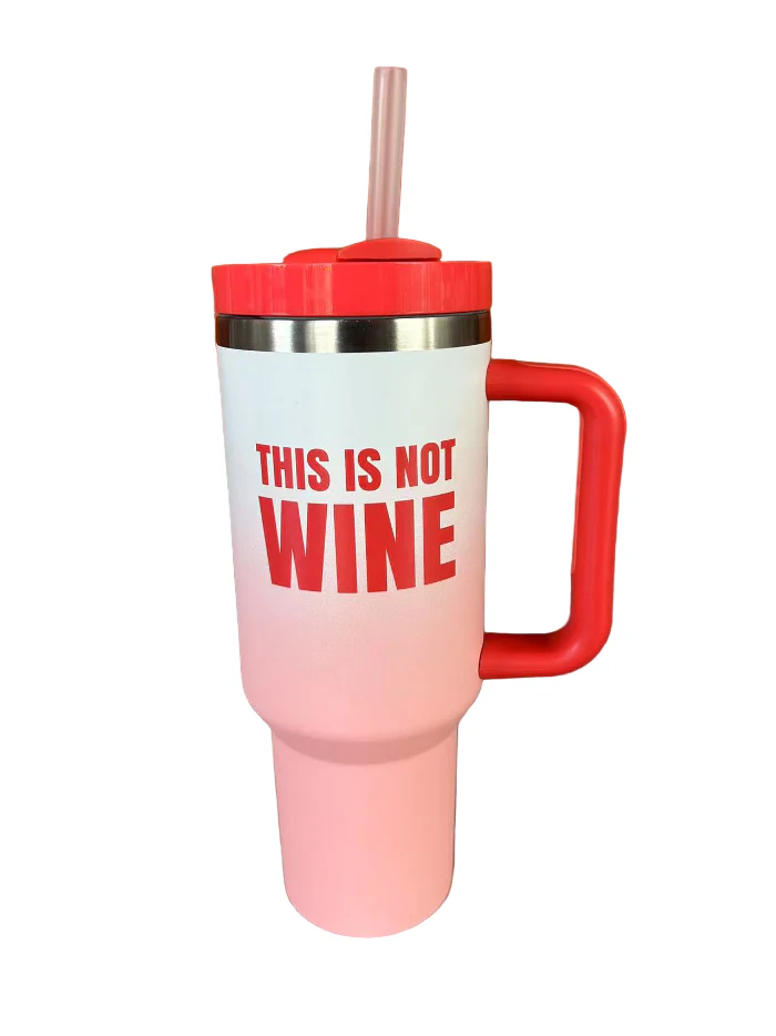 Drinkbeker 1200 ml oranje 'NOT WINE'