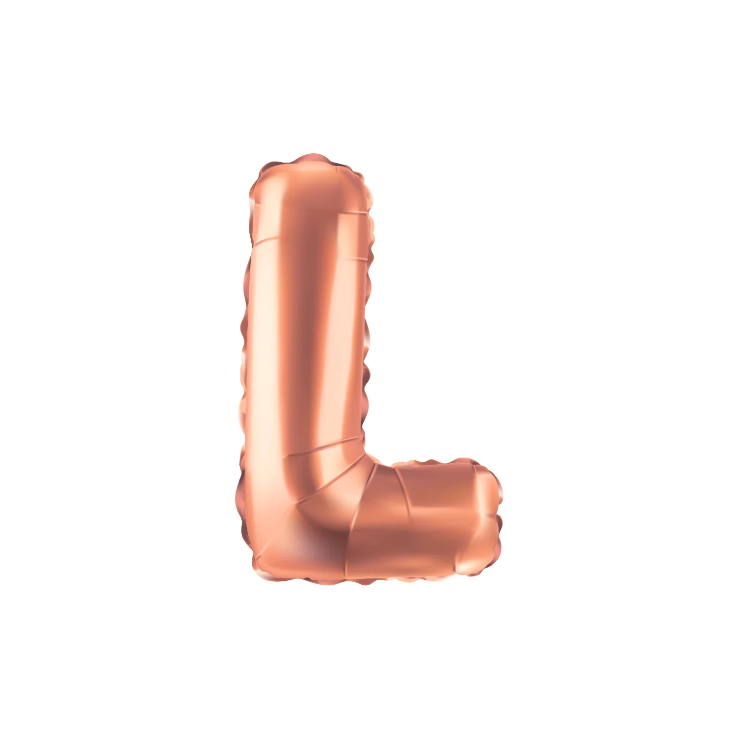 Folieballon letter L roségoud 35cm