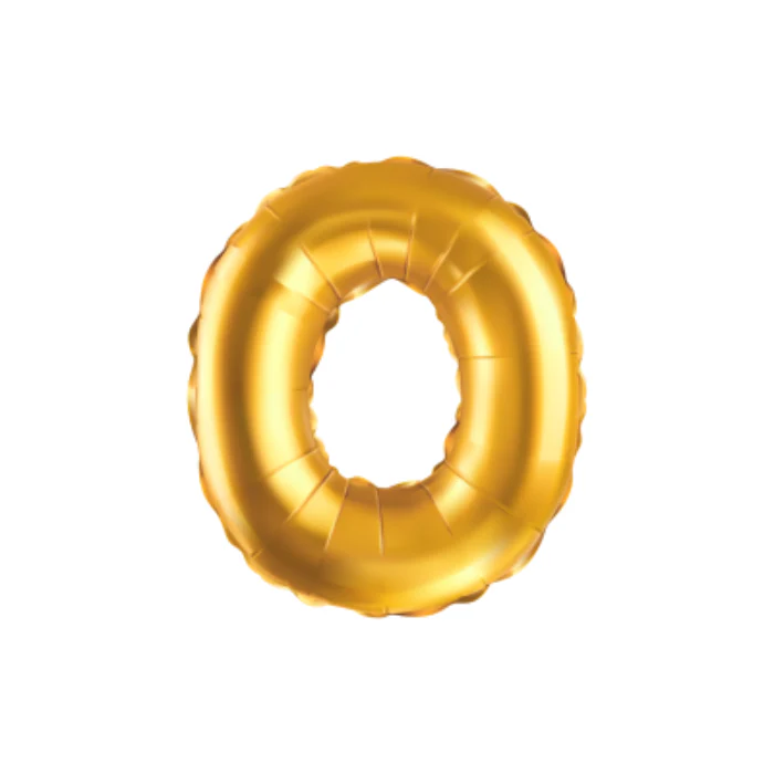 Folieballon Letter O Goud
