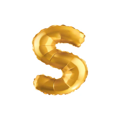 Folieballon letter S goud 35cm