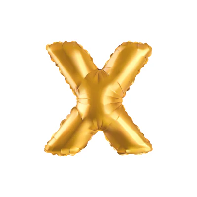 Folieballon letter X goud 35cm - Image 2