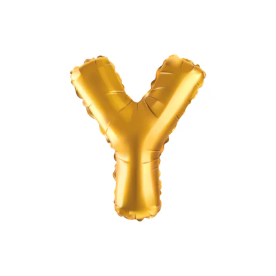Folieballon letter y goud 35cm