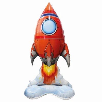 Folieballon raket rood 130cm - Image 2