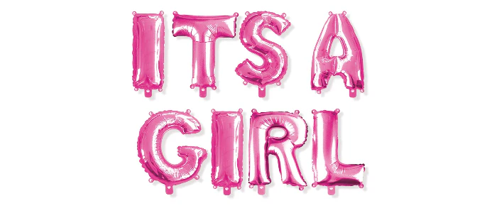 Folieballon Slinger It's a Girl