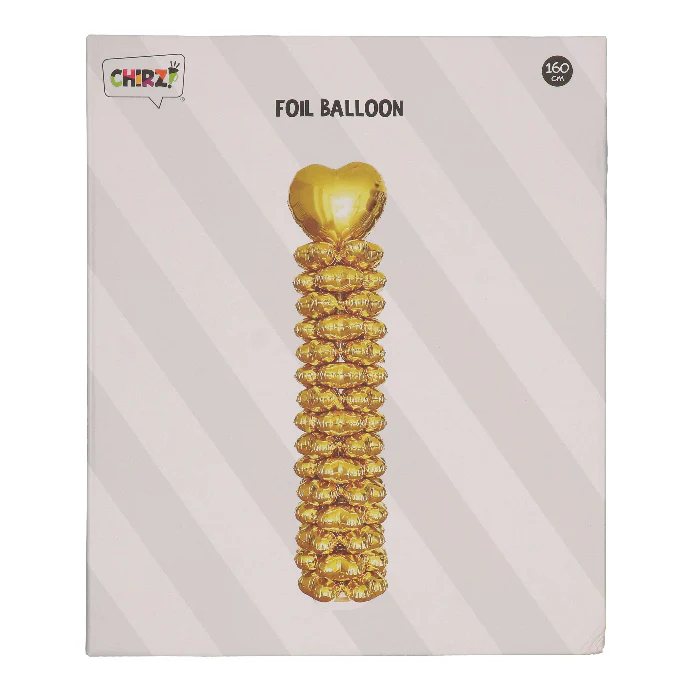 Folieballonnen pilaar goud - 160cm - Image 2