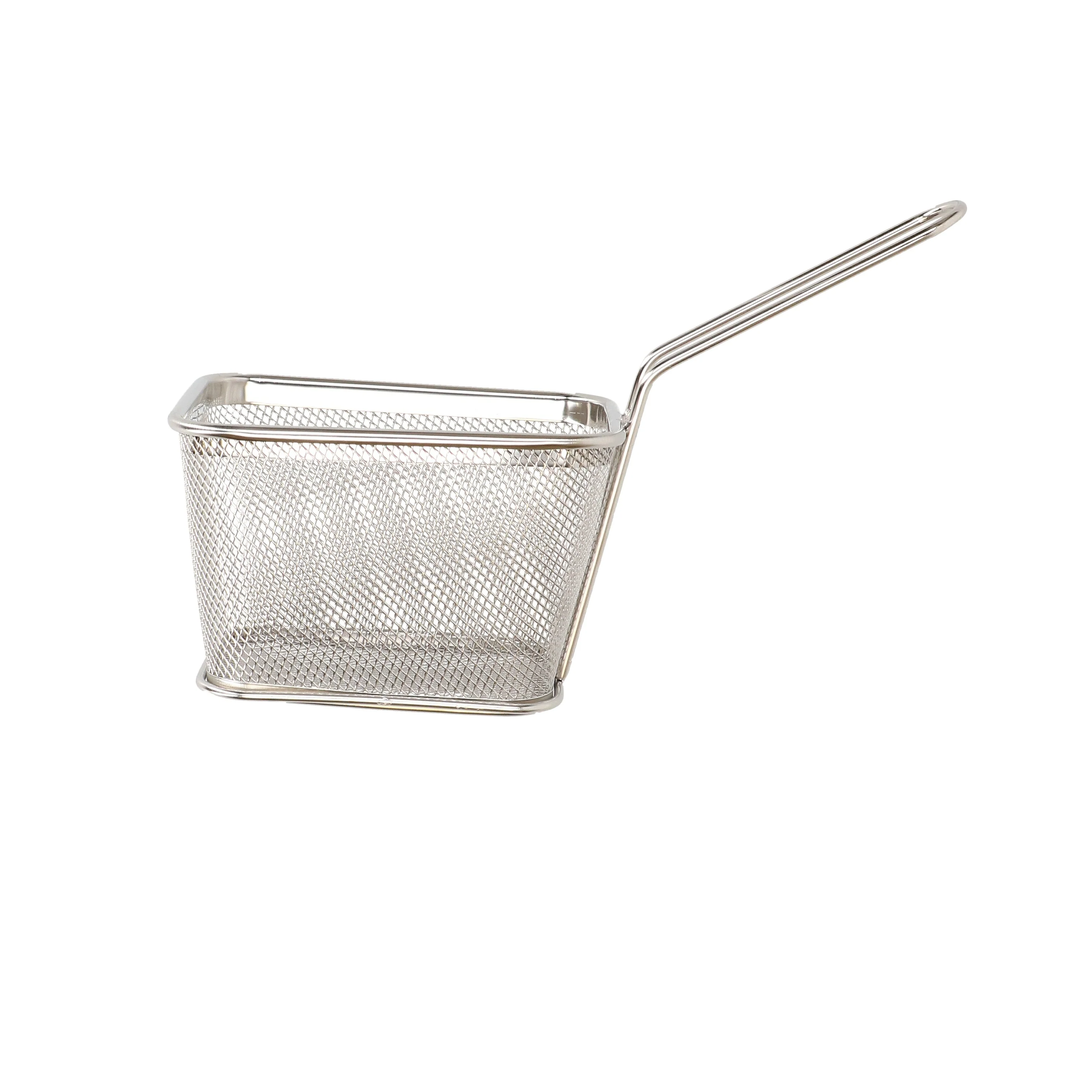 Frietmandje zilver 12x10CM