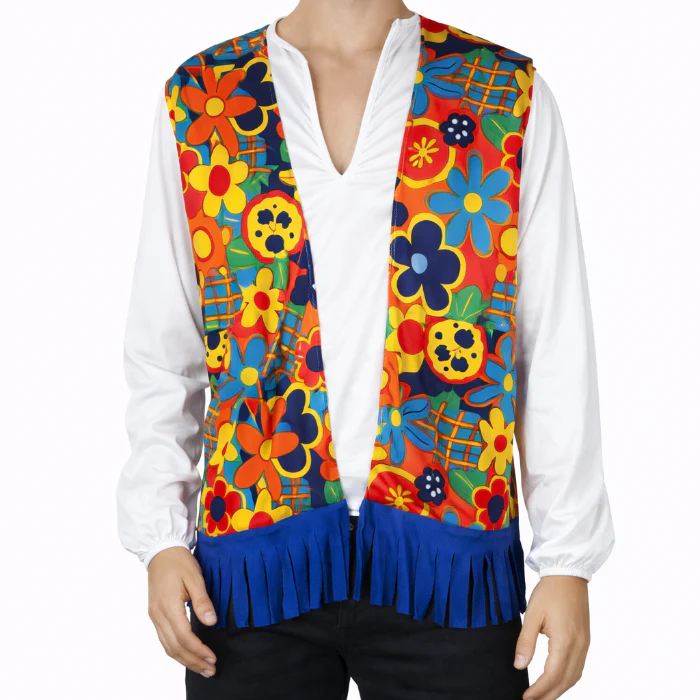 Gilet hippie meerkleurig one size