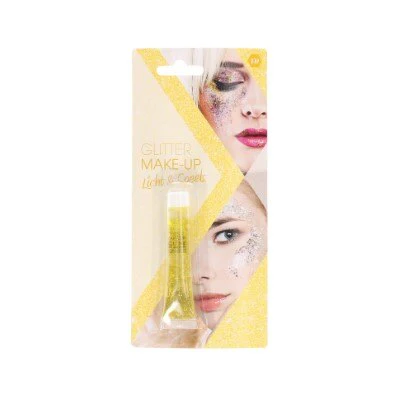 Glittergel make-up -kleine glitter geel 14g