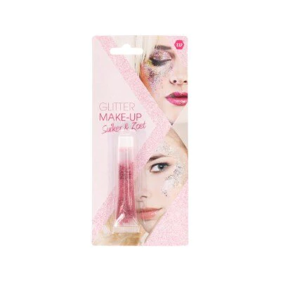 Glittergel make-up kleine glitter roze 14g