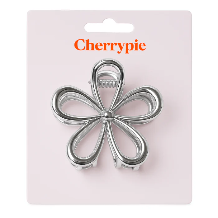 Haarclip bloem zilver - Image 2