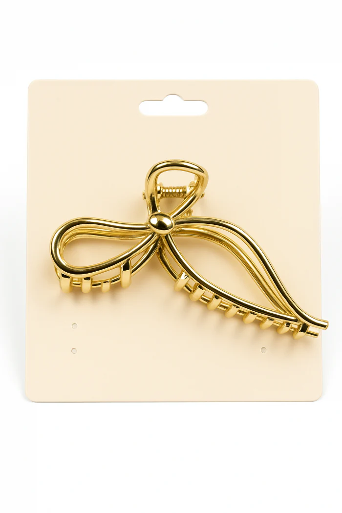 Haarclip strik goud - Image 2