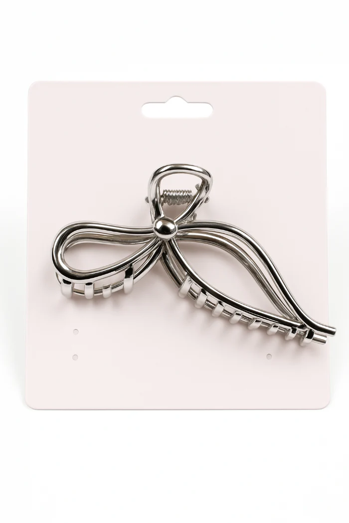 Haarclip strik zilver - Image 2