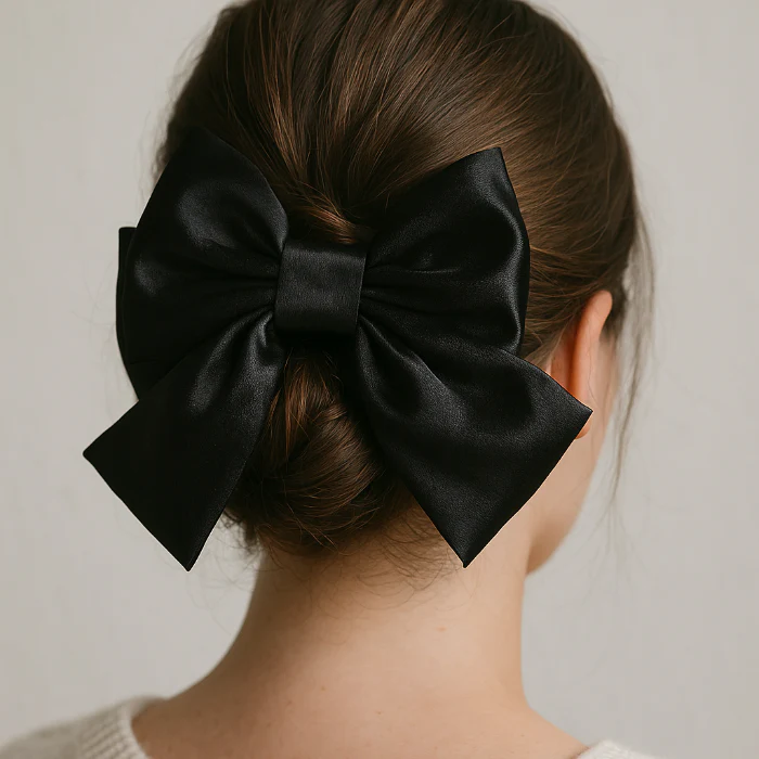 Haarclip strik zwart