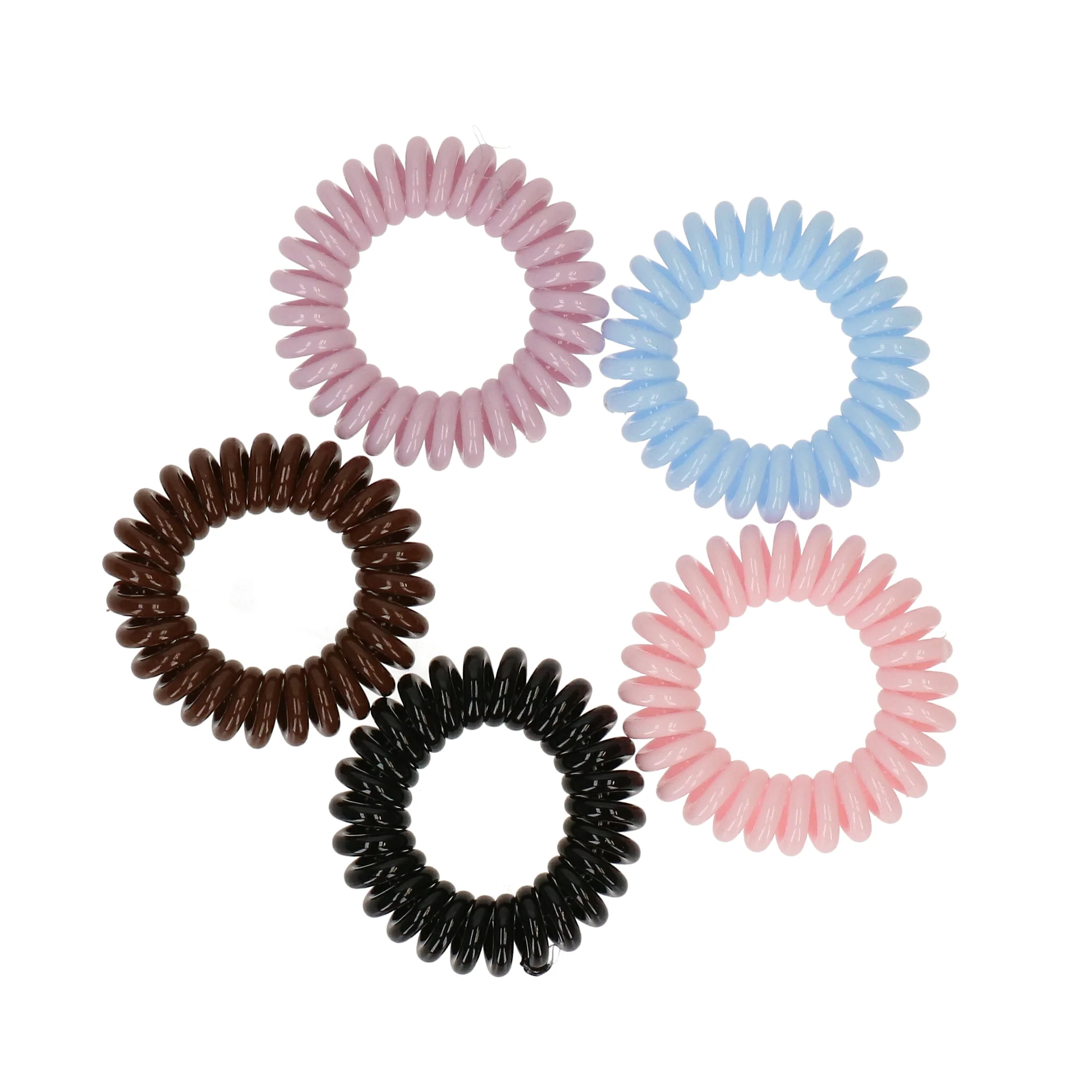 Haarelastieken spiraal basic meerkleurig 5 stuks - Image 2