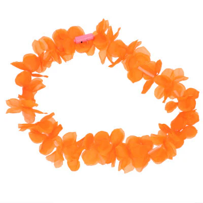 Hawaii krans oranje met licht