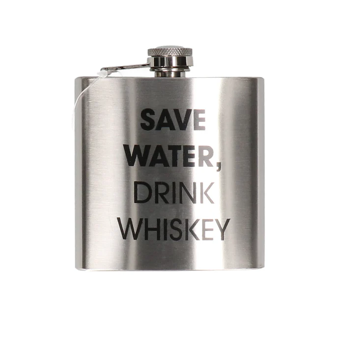 Heupfles Save Water Drink Whiskey