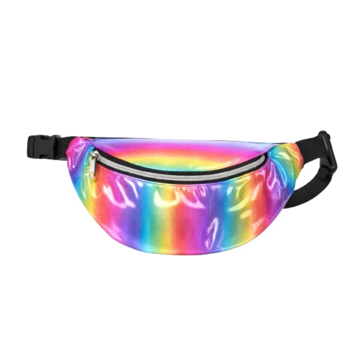 Heuptas regenboog metallic