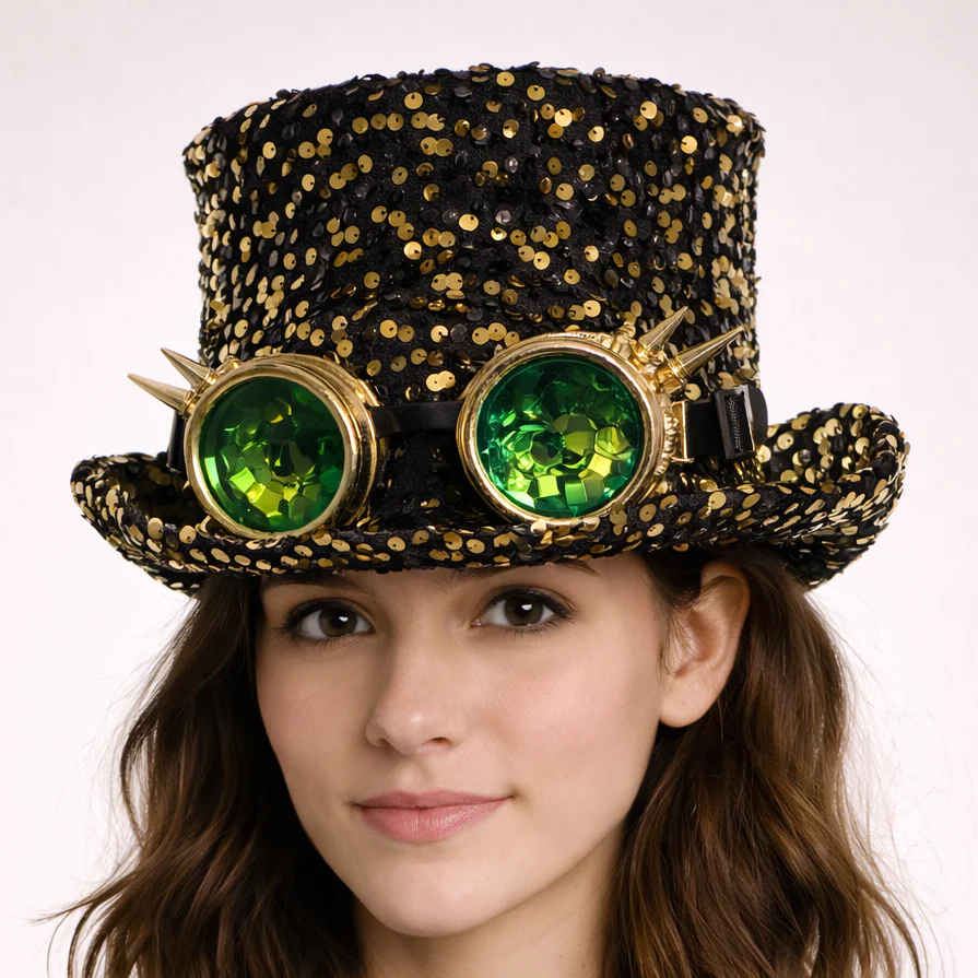 Hoed goud steampunk - Image 2