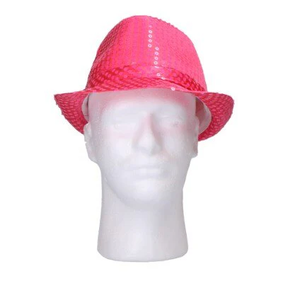 Hoed pailletten met licht roze - Image 3