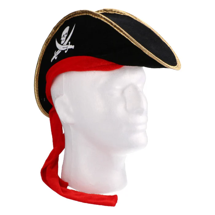 Hoed piraat kind zwart/rood - Image 2