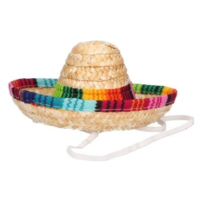 Hoed sombrero meerkleurig mini