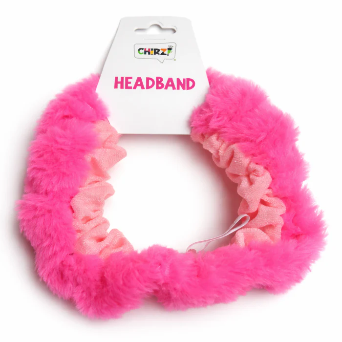 Hoofdband neon roze