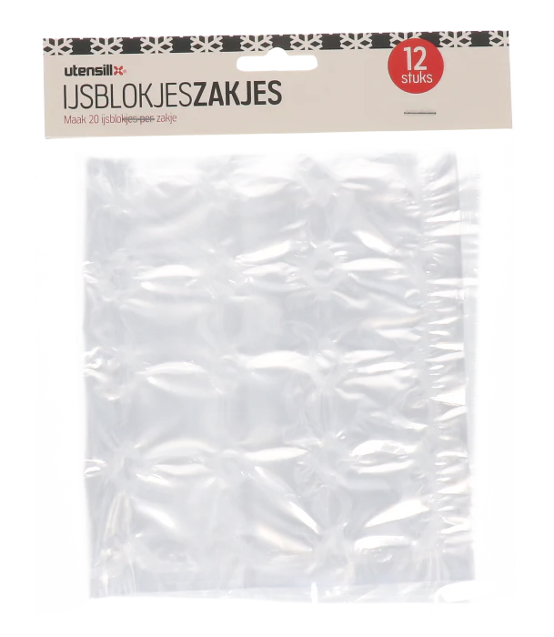 IJsblokzakjes transparant 12 stuks
