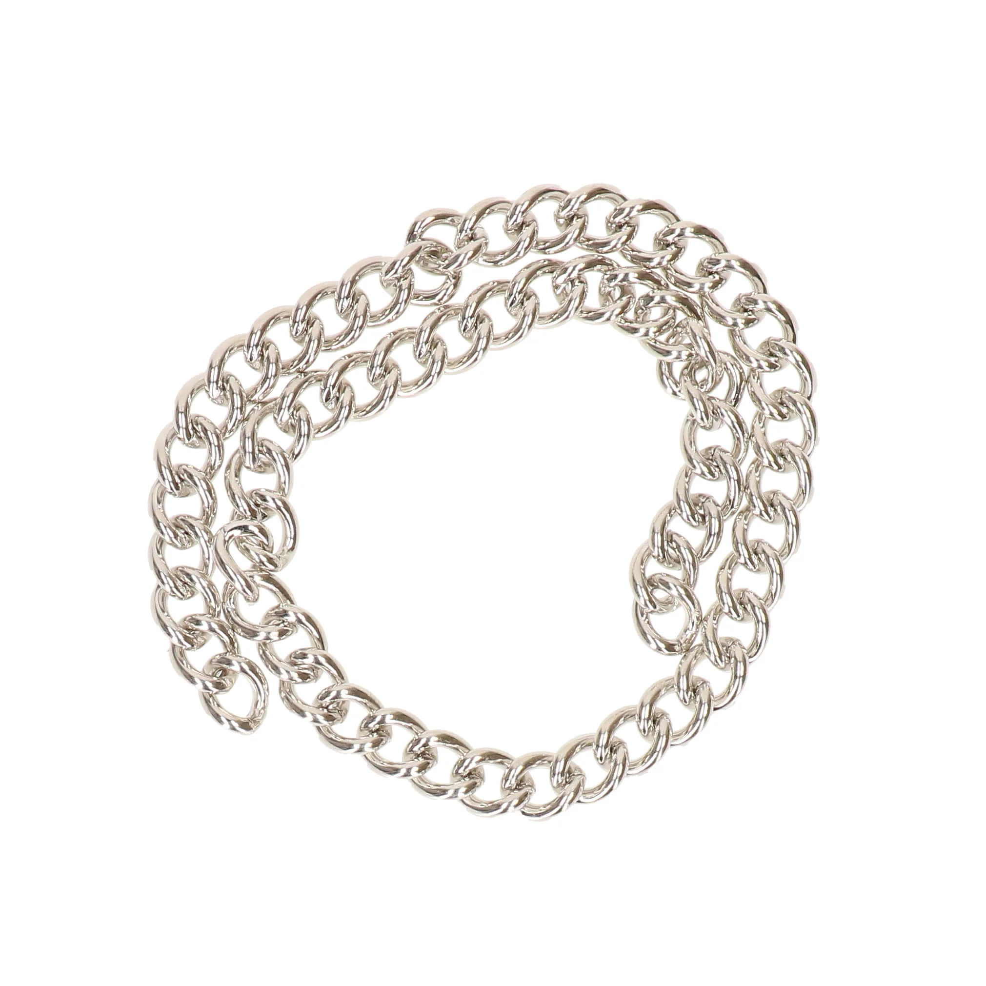 Ketting grove schakel zilver 50 cm