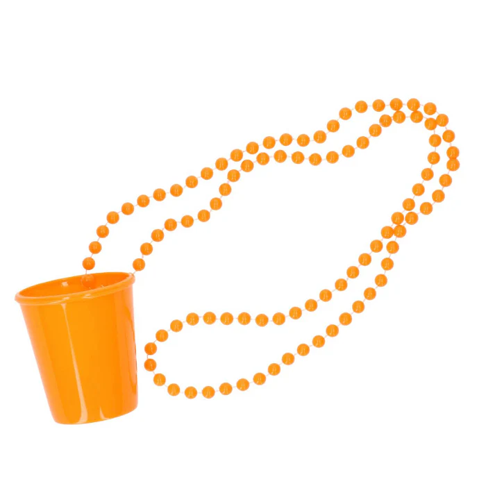 Ketting shotglas oranje