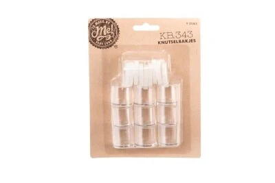 Knutselbakjes rond transparant 9 stuks